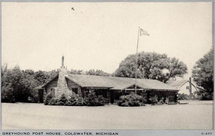 Greyhound Post House - Old Post Card